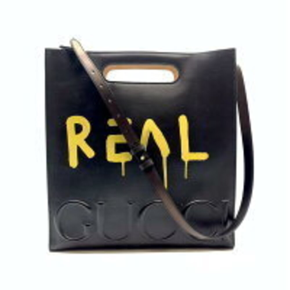 GUCCI Ghost Handbag Shoulder Bag Tote Black